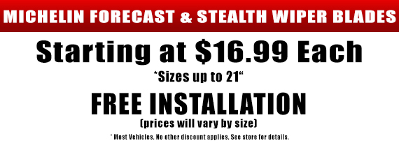 Michelin Forecast and Stealth Wiper Blades